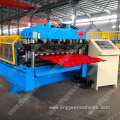 Roof sheet roll forming machine with glazed profile